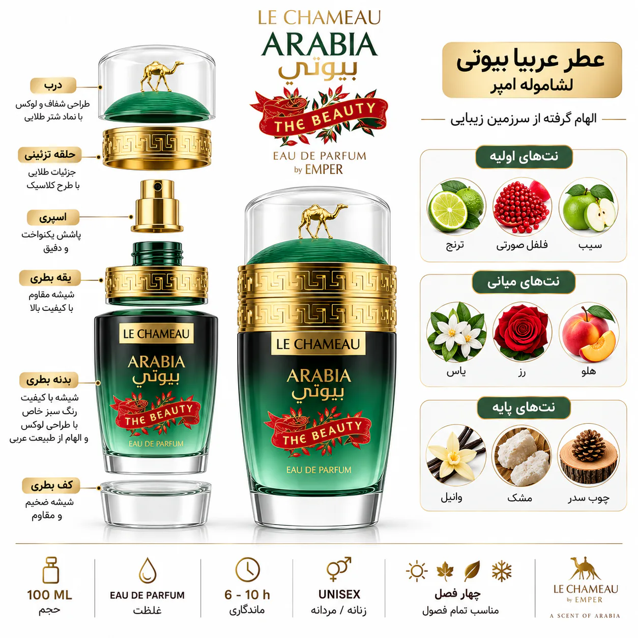 عطر امپر مدل عربیا بیوتی ۱۰۰میلس لیتر