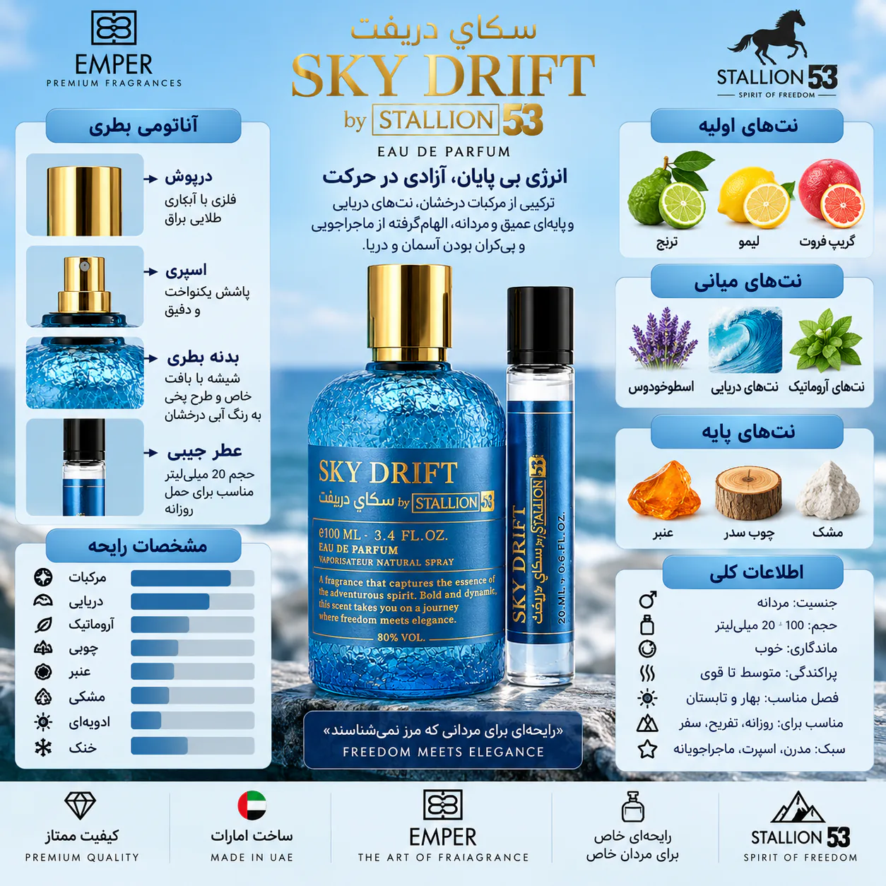 عطر امپر مدل اسکای دریفت 100+20 میلی لیتر