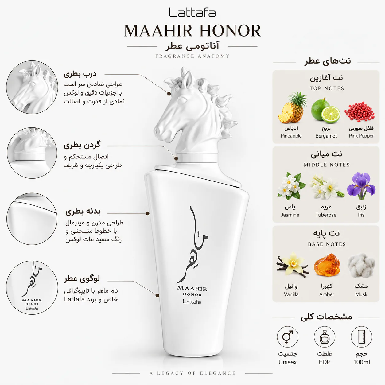 عطر لطافه مدل ماهر هانر 100 میلی لیتر