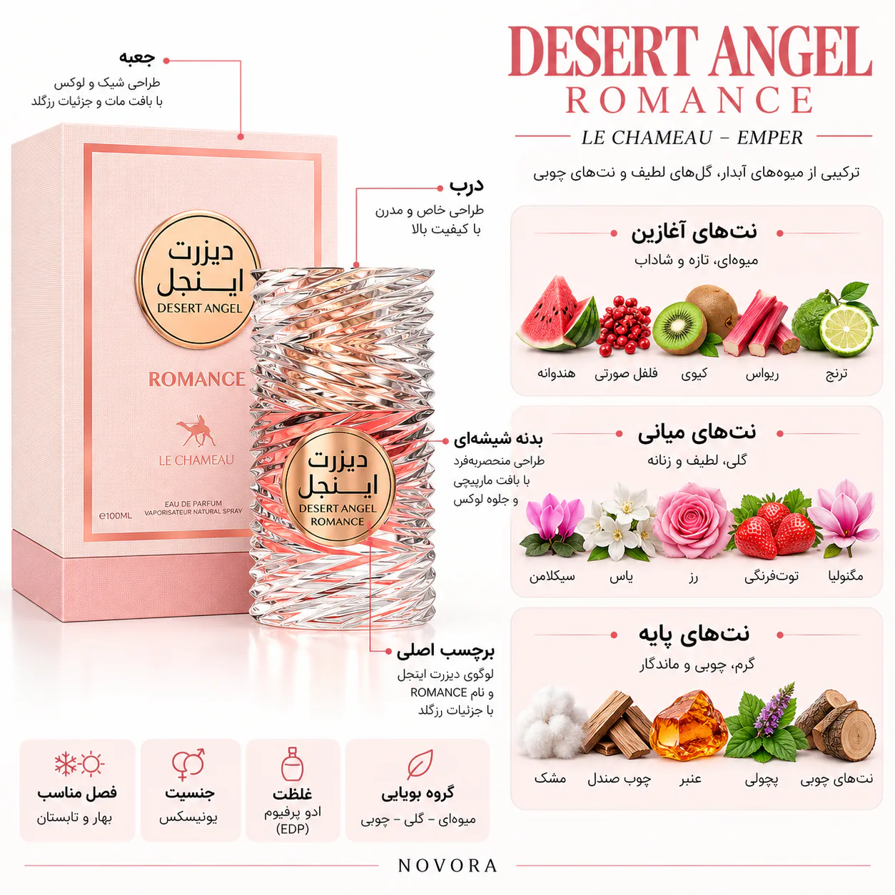عطر امپر مدل دیزرت آنجل رومنس 100 میلی لیتر
