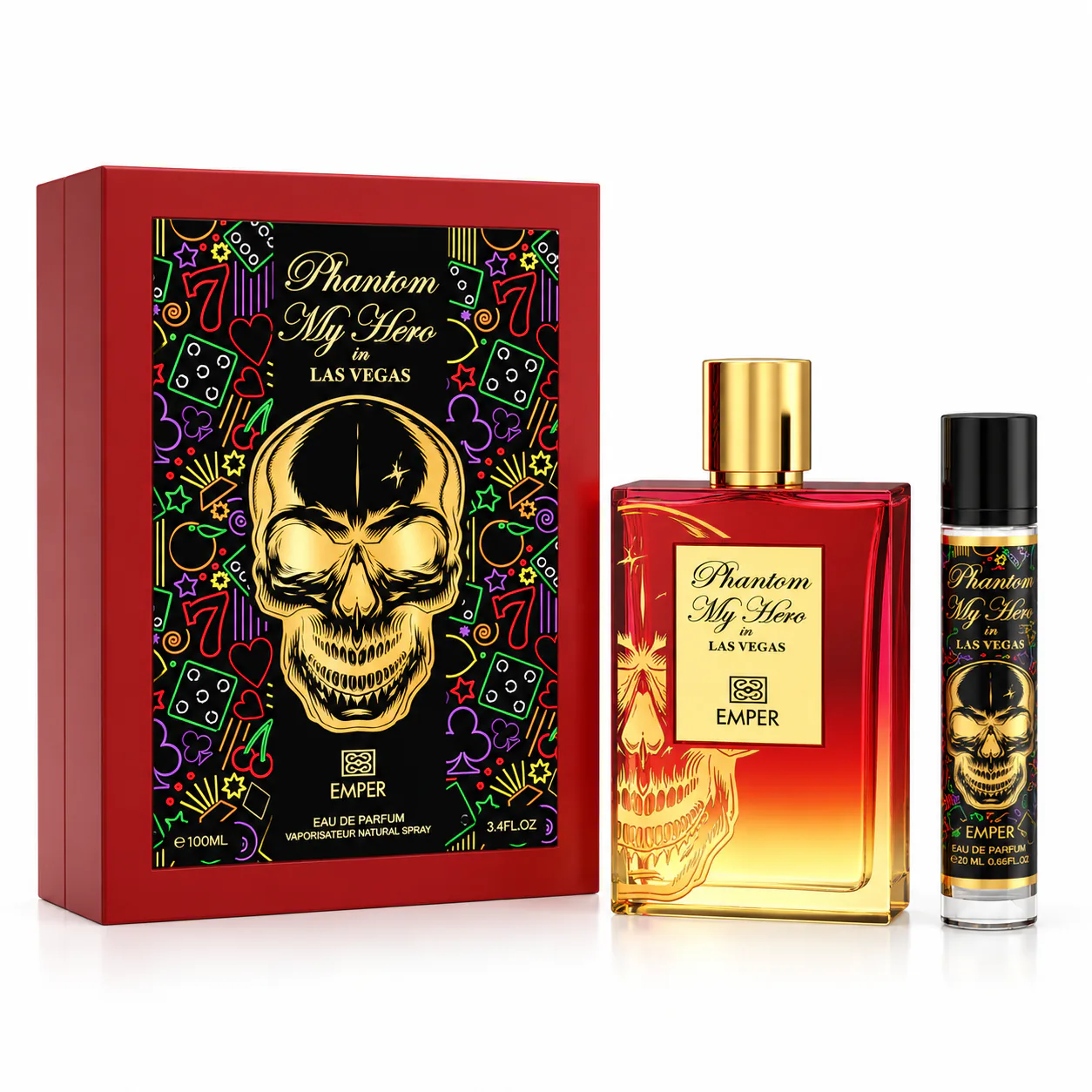 عطر امپر مدل فانتوم مای هیرو این لاس وگاس ۱۰۰+۲۰میلی لیتر